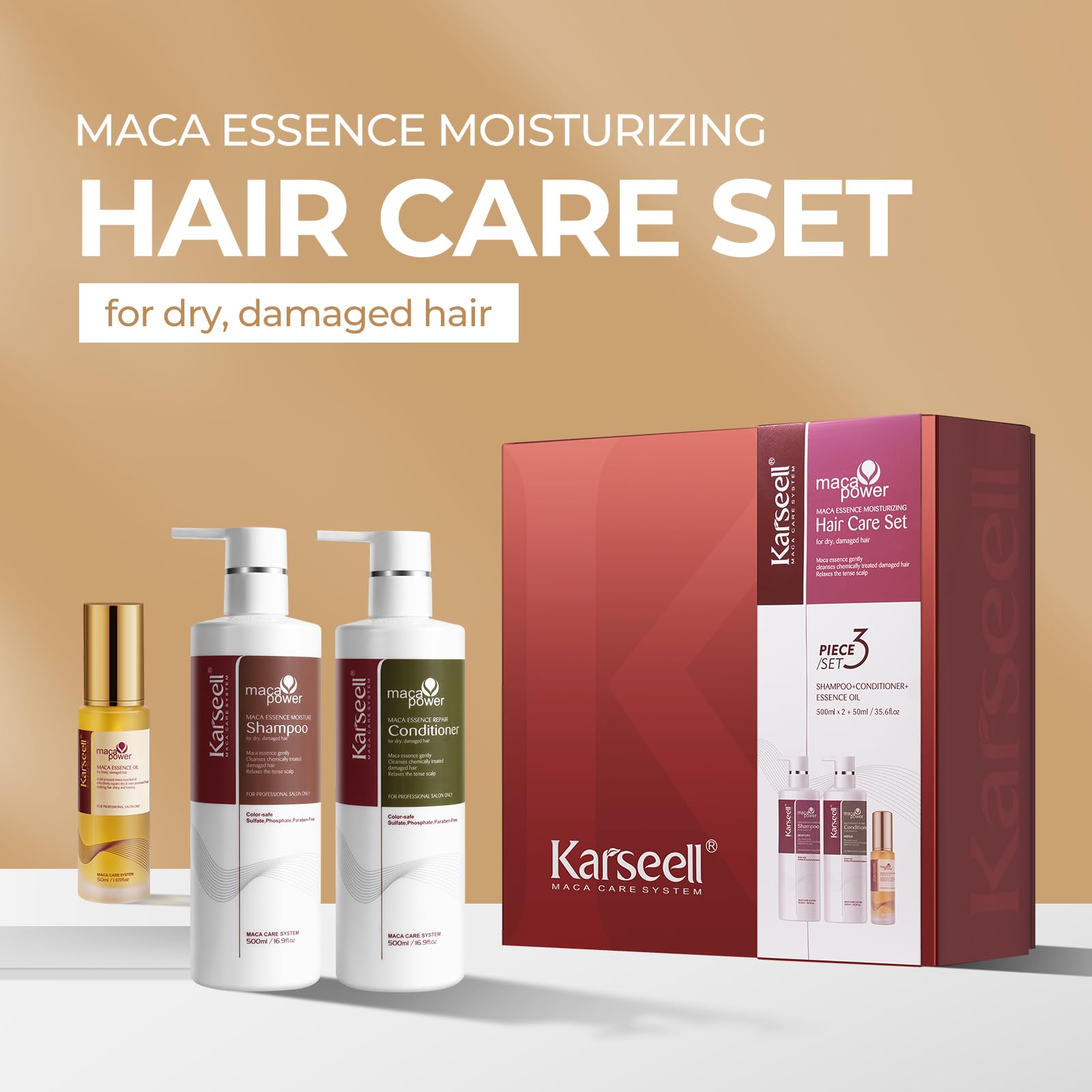 Karseell conditioner bottle highlighting deep conditioning for smoother, shinier hair