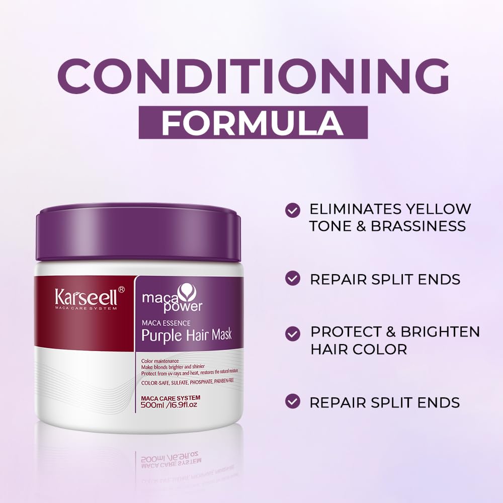 Karseell gray hair mask maintains icy shade while delivering moisture.