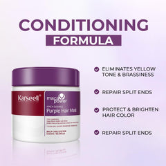 Karseell gray hair mask maintains icy shade while delivering moisture.
