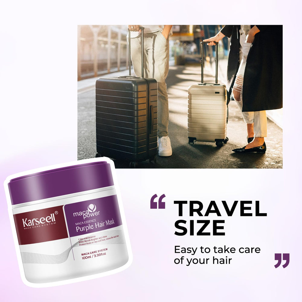 Karseell purple hair mask in a bowl ready for even color deposit.