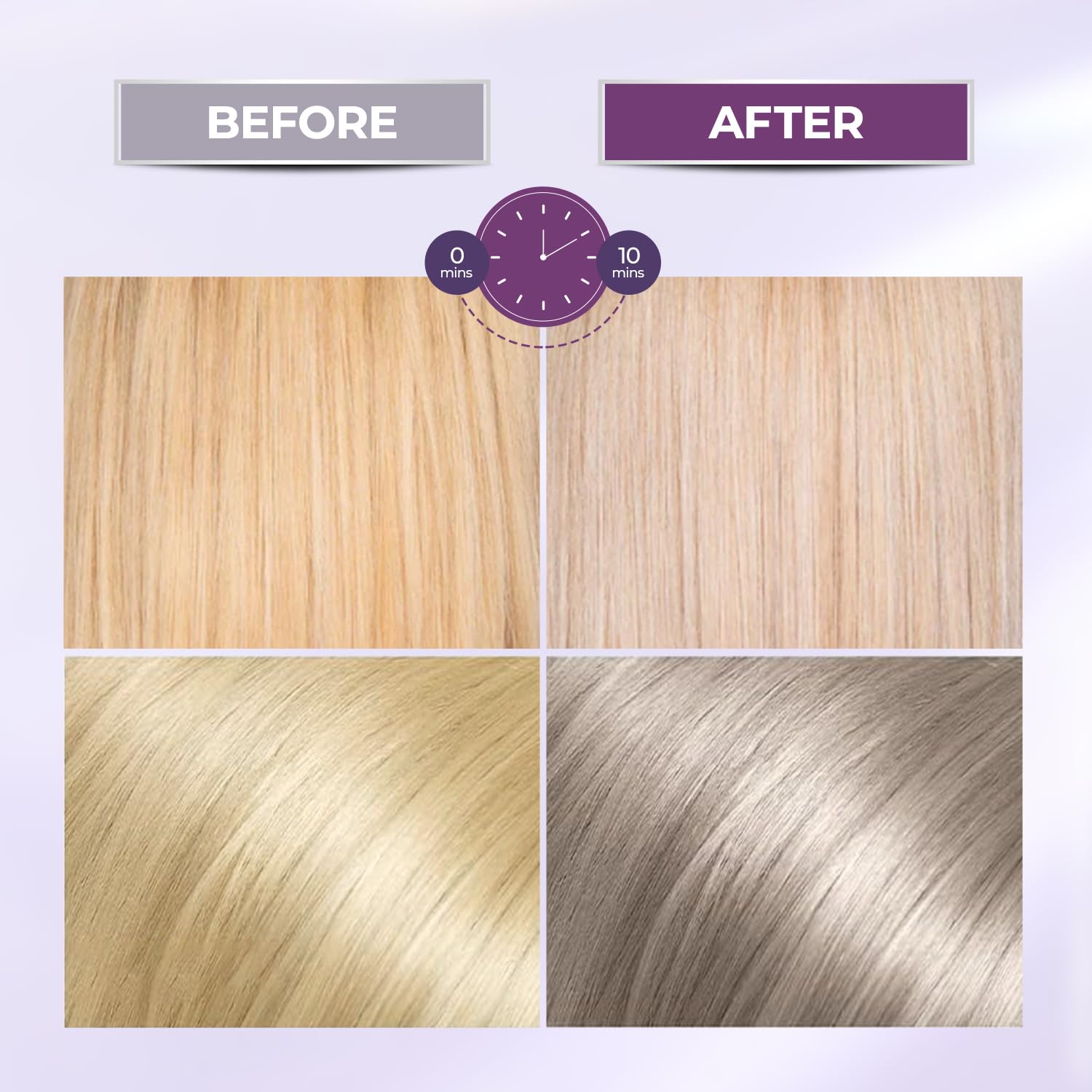 Karseell purple hair mask timer ready for a 5–10 minute processing window.