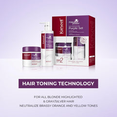 Karseell Purple Shampoo lather on hair showing gentle cleansing and pigment action
