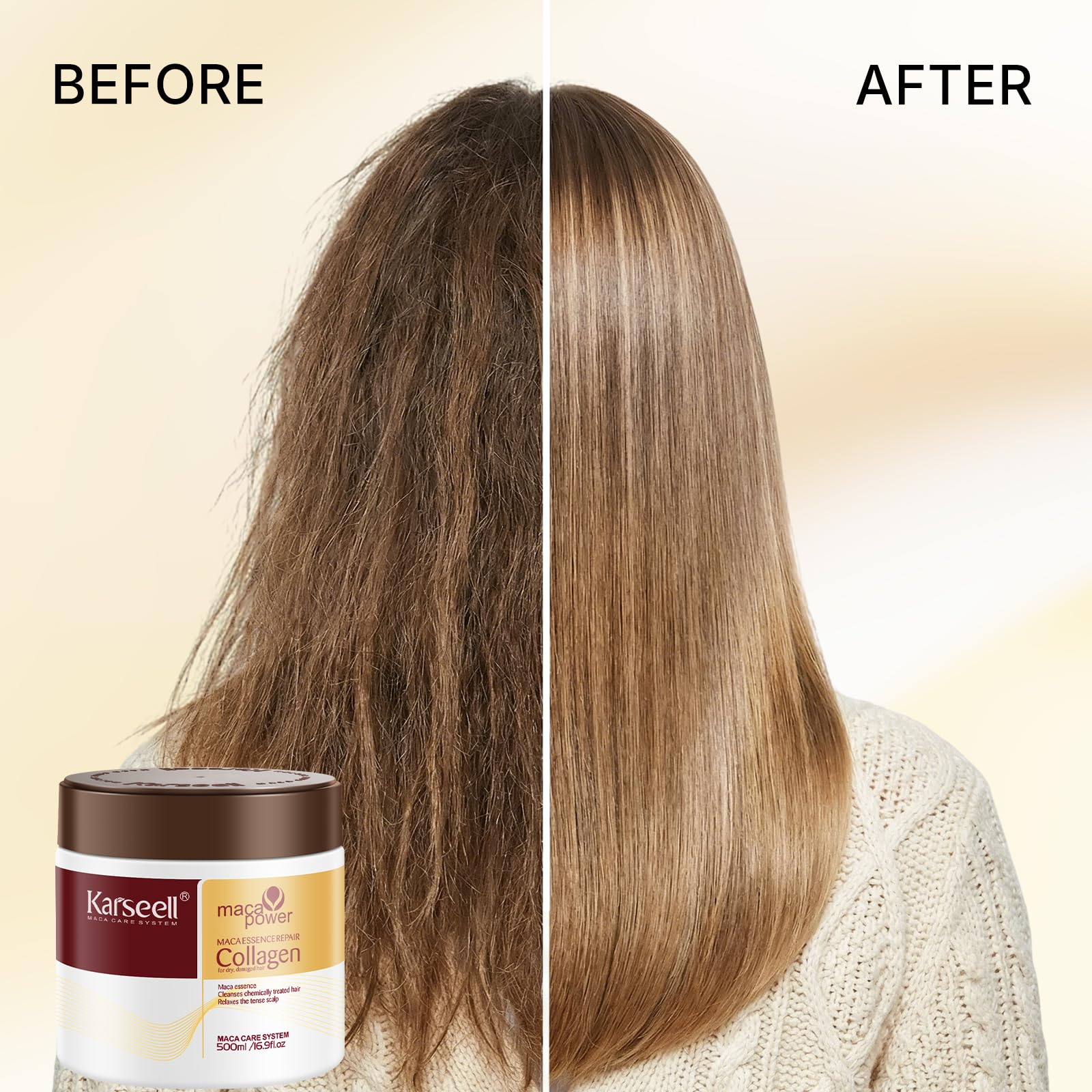 Karseell-salon-ready-500ml-jar highlights convenient home or salon maintenance.