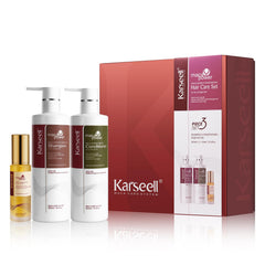 Karseell shampoo bottle showing nourishing cleansing formula for all hair types