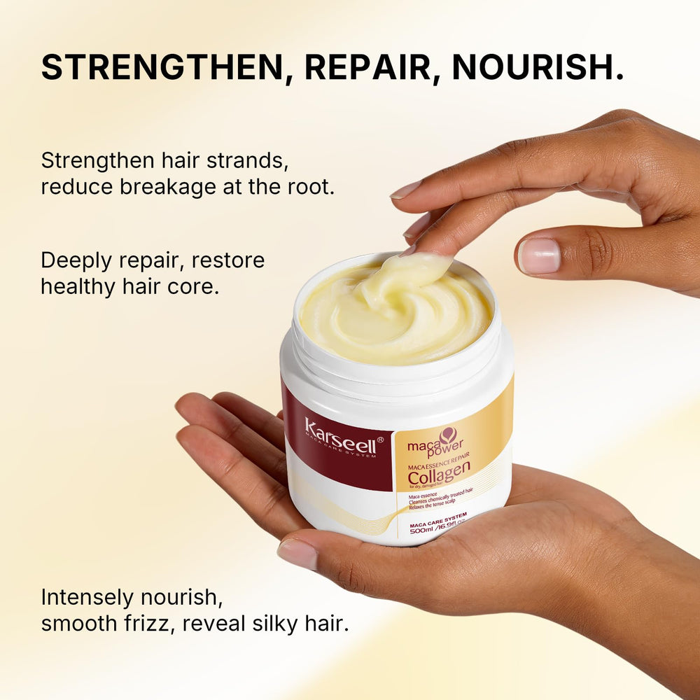 Karseell sulfate-free-paraben-free-label communicates clean, salon-grade conditioning.