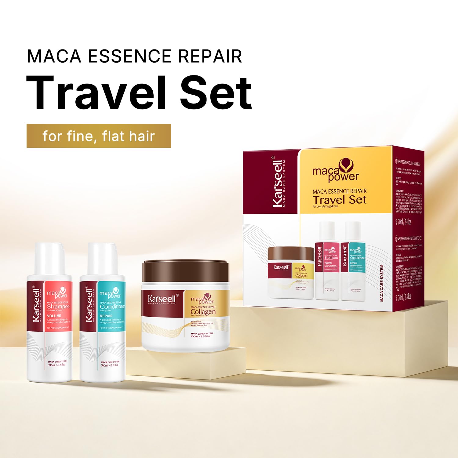 Karseell travel conditioner 70ml bottle for detangling on trips.