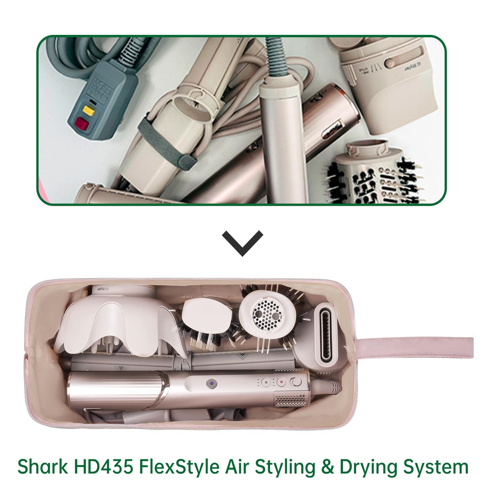 KarSyon case with hanging strap for space-saving, easy storage.