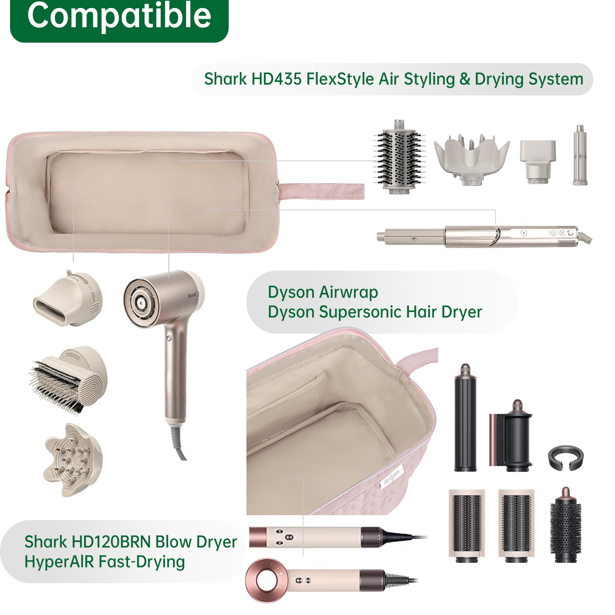 KarSyon travel bag interior with clear zipper pockets for quick access.