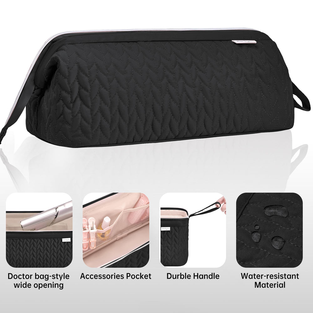 KarSyon clear-zipper-pockets-hair-accessories keeps small items organized.
