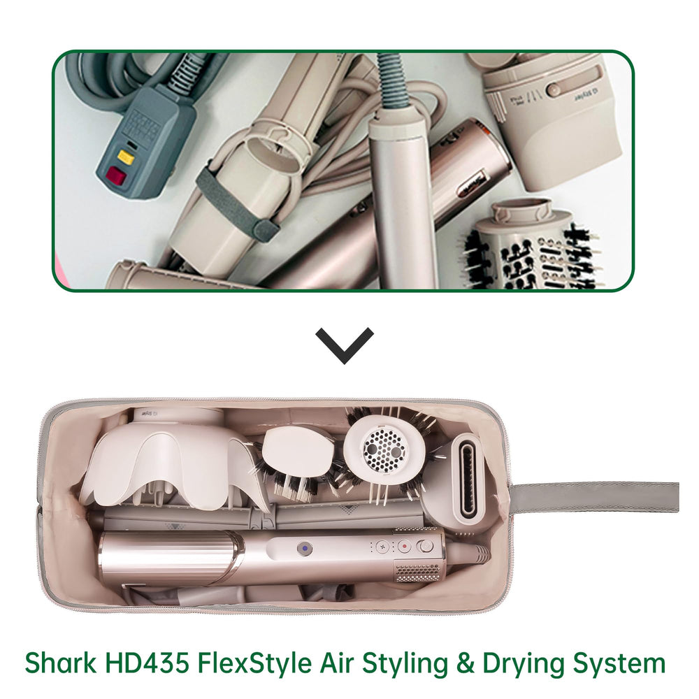 KarSyon Shark Flex Style Case camel portable with wall-hanging option.