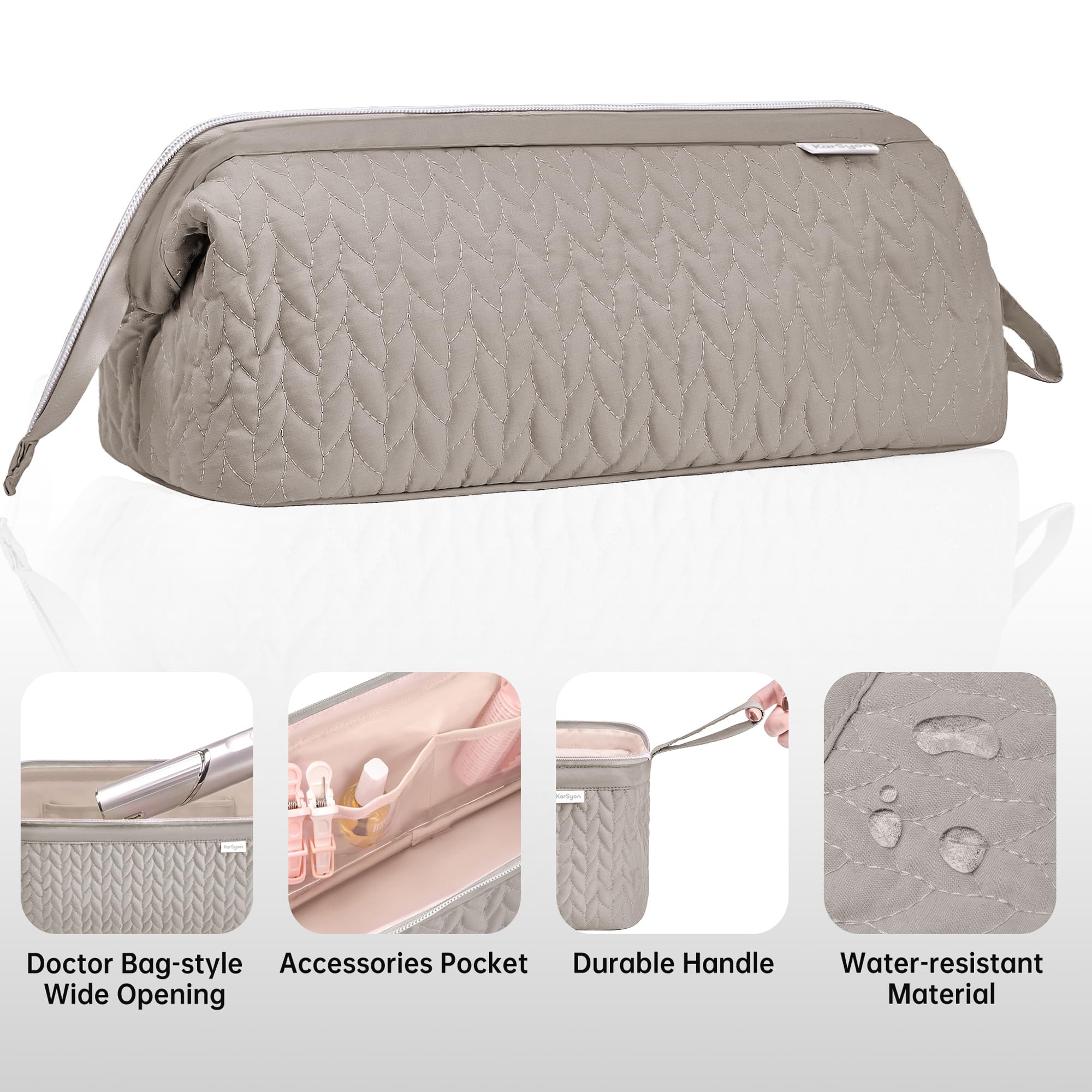 KarSyon Shark Flex Style Case camel compact design saves luggage space.