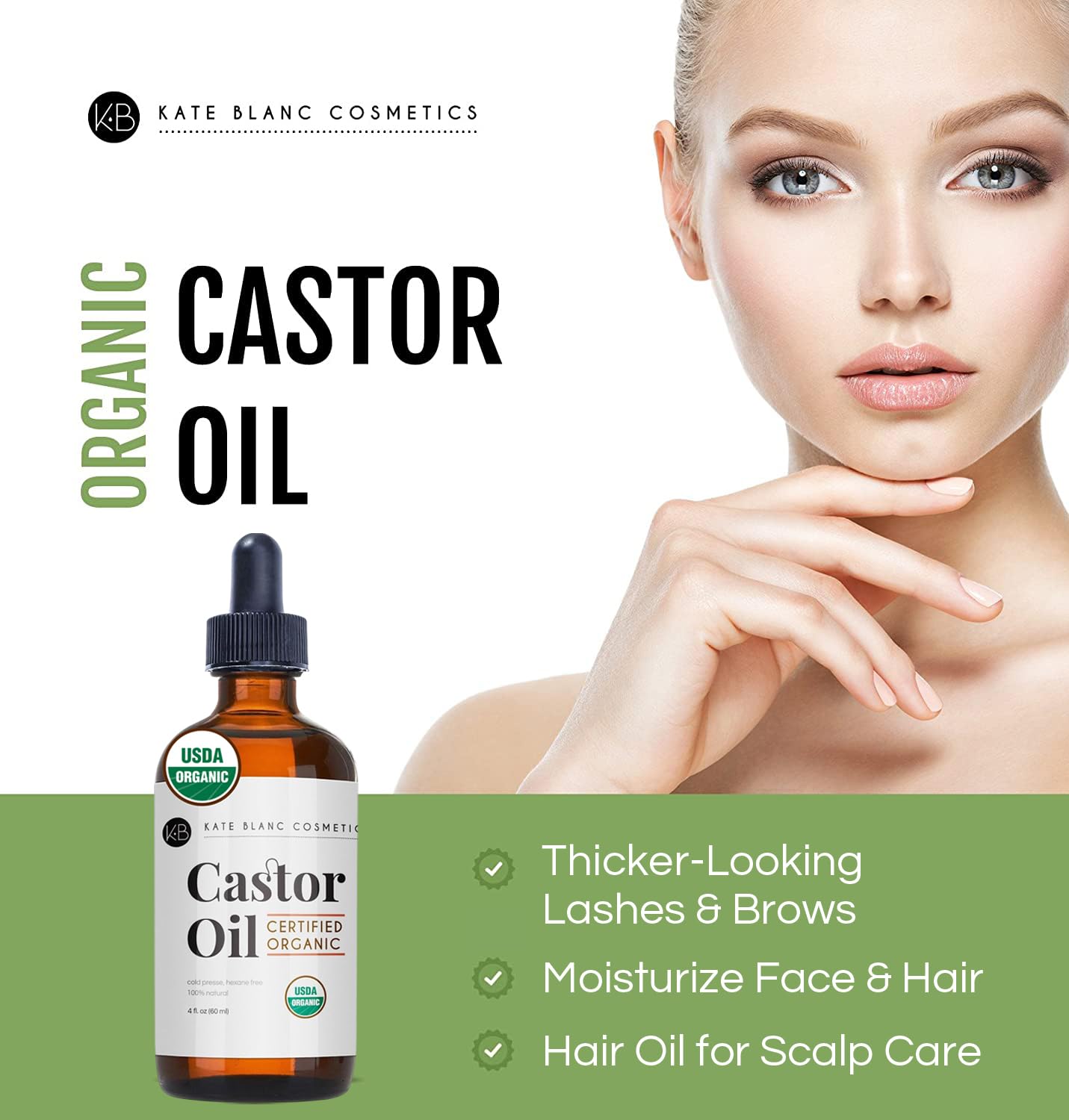 Kate Blanc Cosmeticos Gotero Incluido para aplicar en cejas y pestañas.