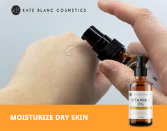 Vitamina E Oil de Kate Blanc Cosmetics, textura densa para hidratación sostenida