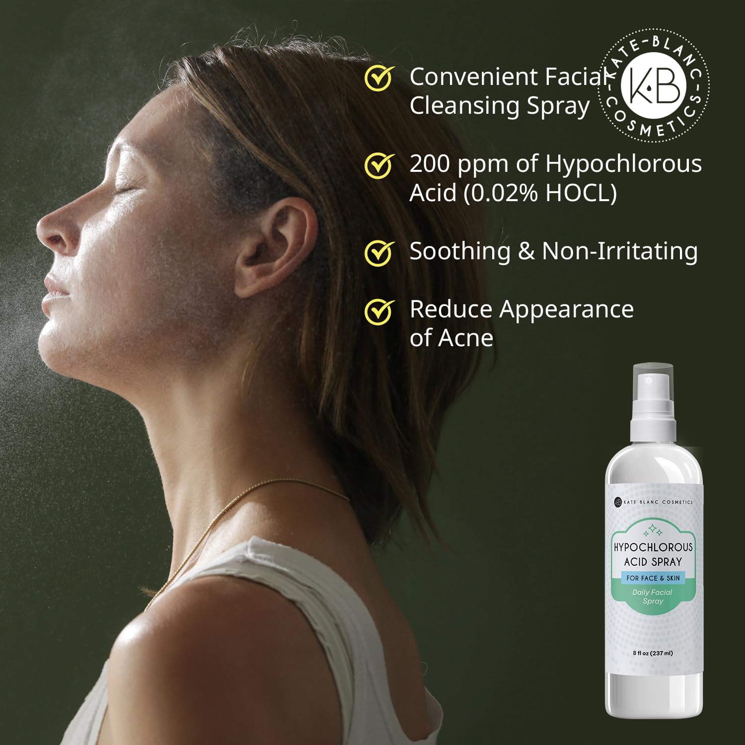 Kate Blanc Cosmetics tonico hipocloroso para piel sensible.