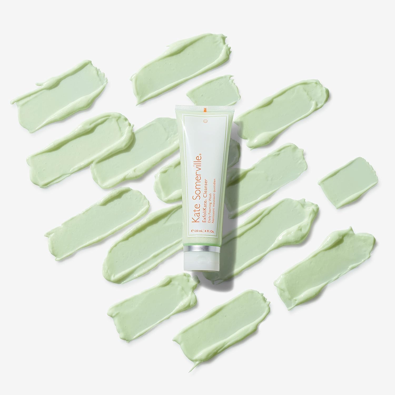 Hands massaging Exfolikate Cleanser for 30 second exfoliation