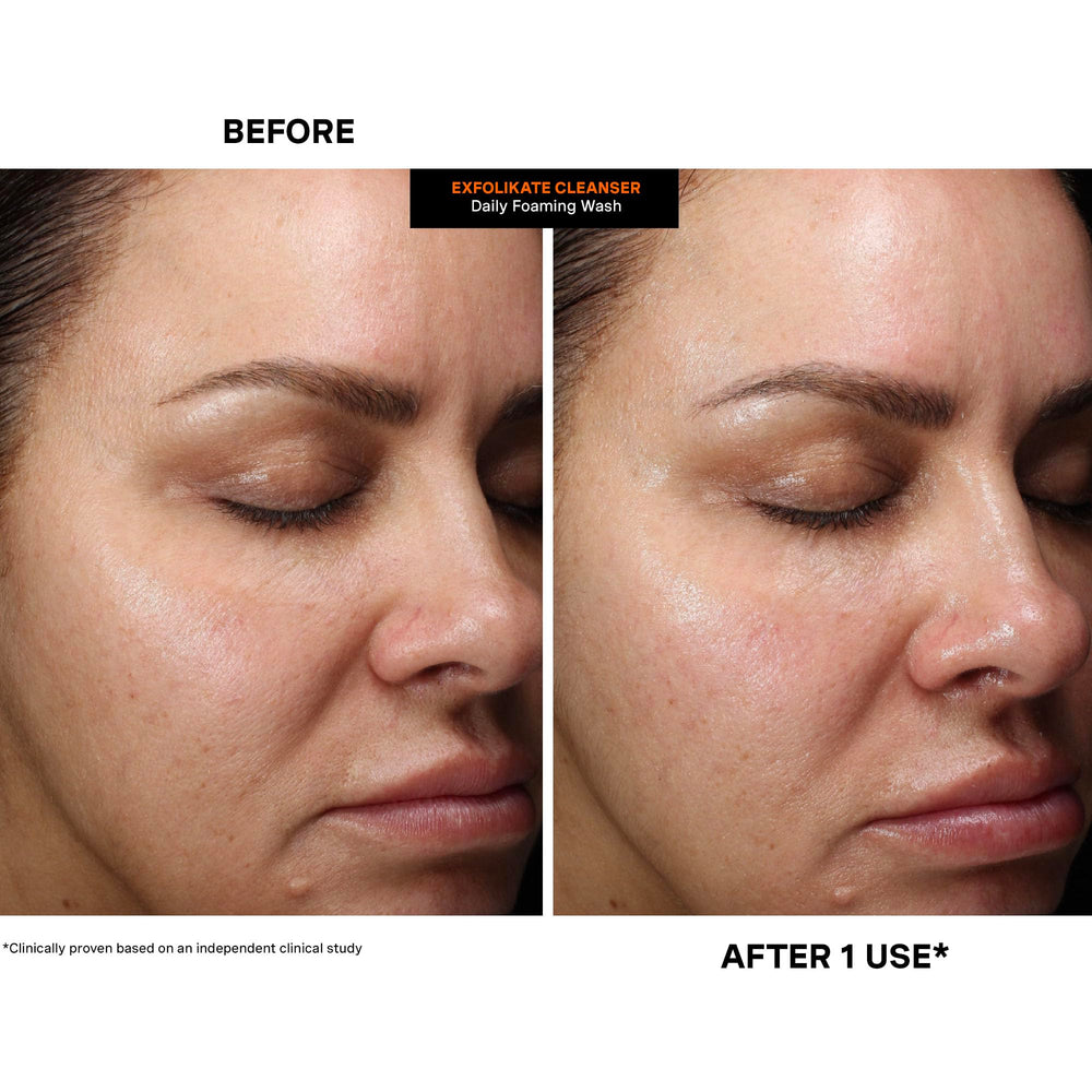 Rinse motion demonstrates easy removal leaving skin refreshed