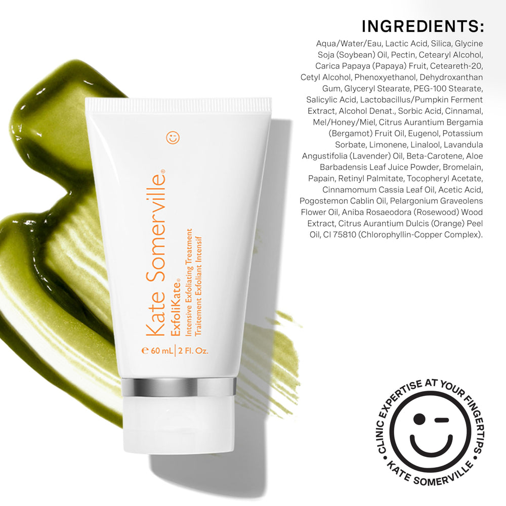 Kate Somerville Exfolikate clinic-inspired formula on display at home