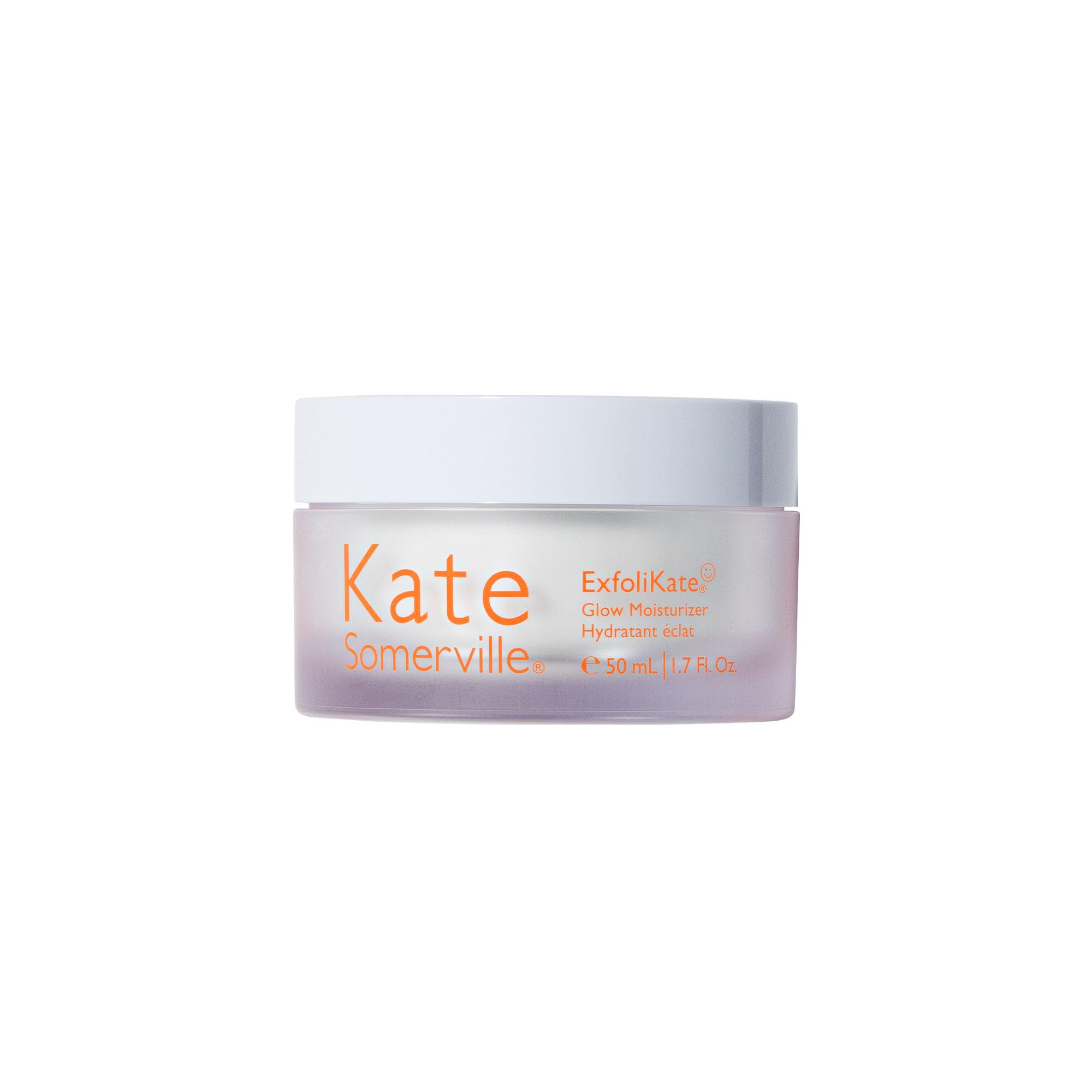 Kate Somerville ExfoliKate Glow Moisturizer on bathroom shelf in a vanity