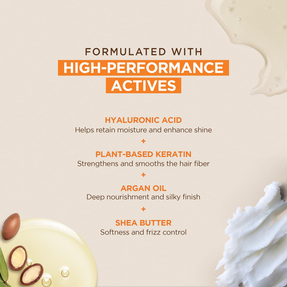 KATIVA argan oil and shea butter ingredients visual highlighting nourishment.