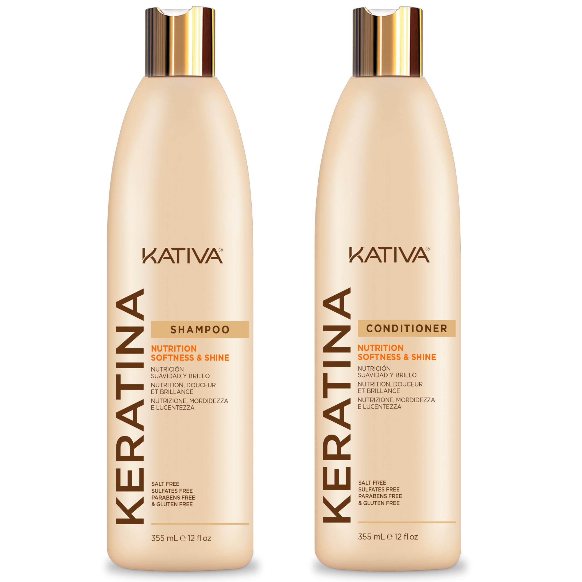 KATIVA Keratin Pack bottle close-up for nourished, shinier hair