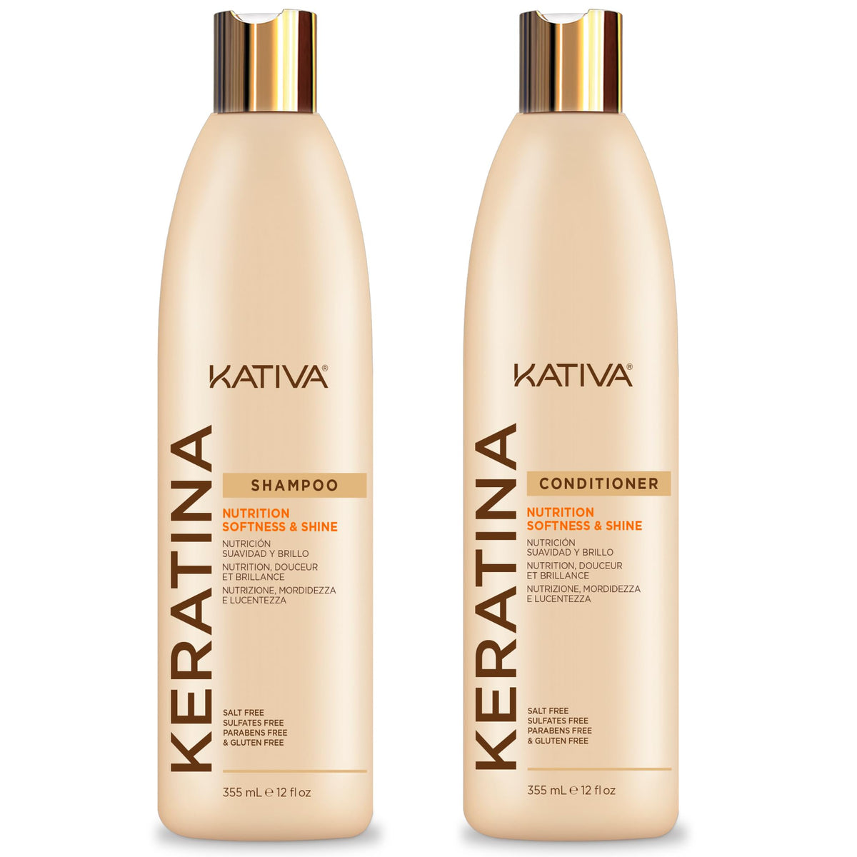 KATIVA Keratin Pack bottle close-up for nourished, shinier hair