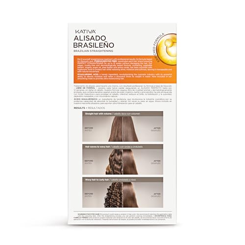 KATIVA straightening mask application close-up shows even coverage.
