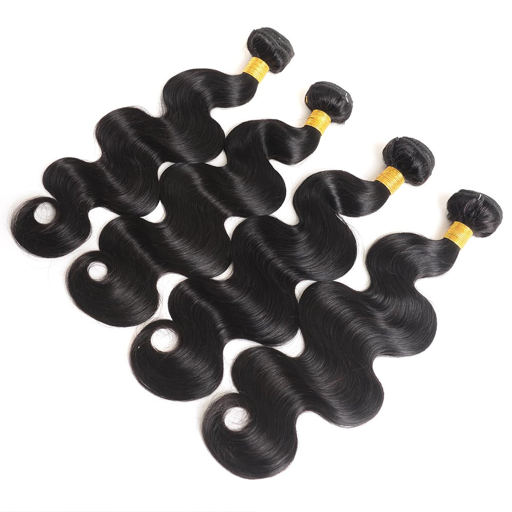 Katspon natural black Brazilian virgin hair weft for soft feel and minimal shedding