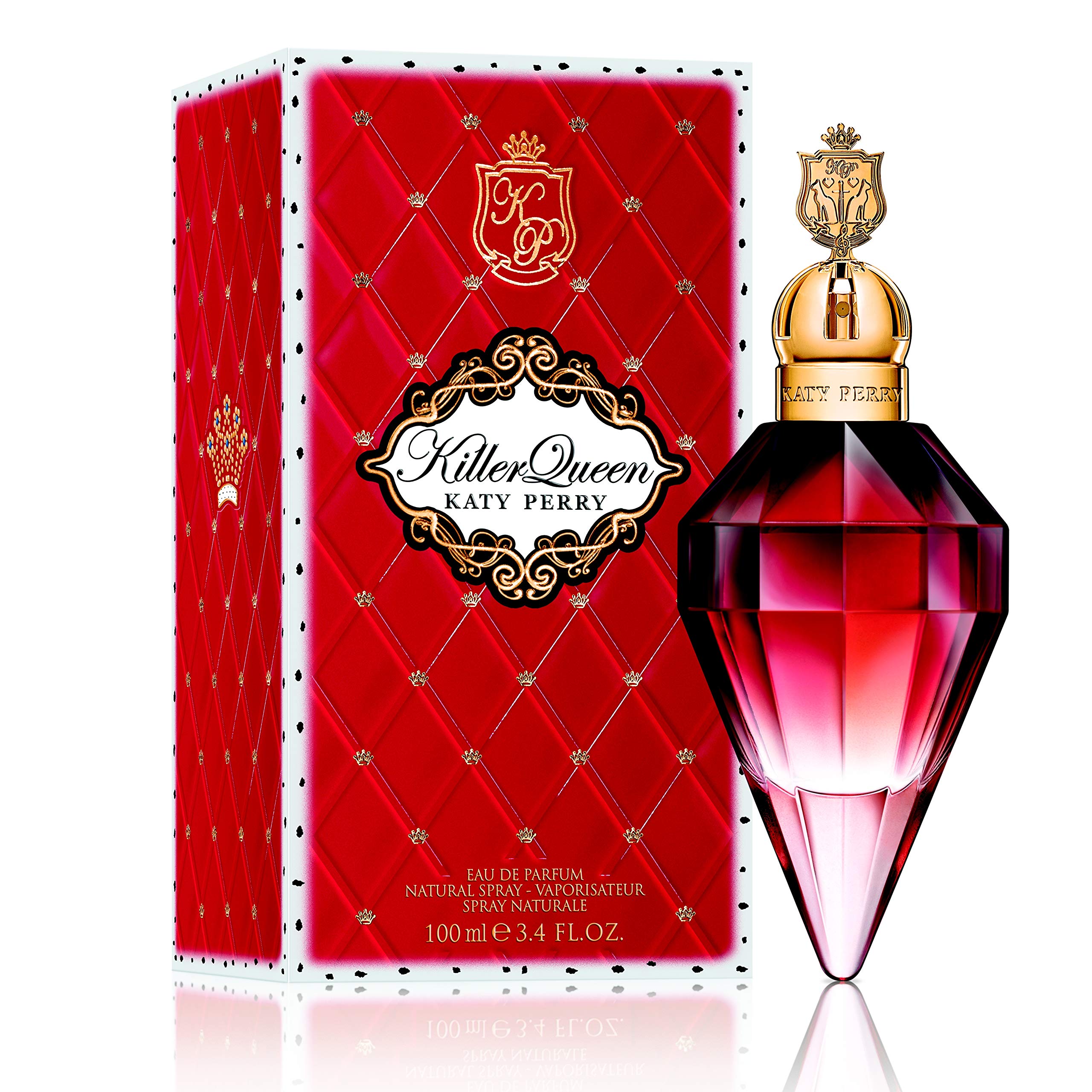 Katy Perry Killer Queen perfume bottle close-up for elegant evening wear