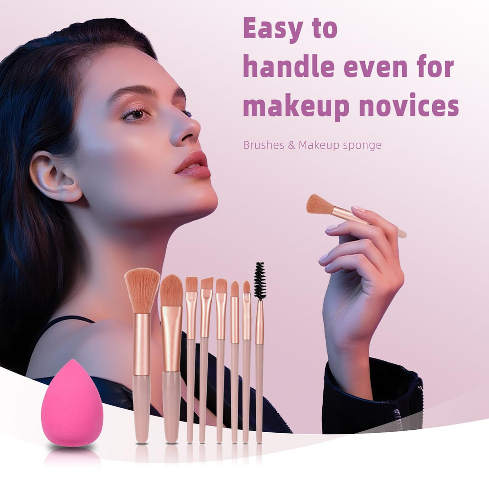 KAVCENT juego de pinceles de maquillaje para aplicación suave y profesional.