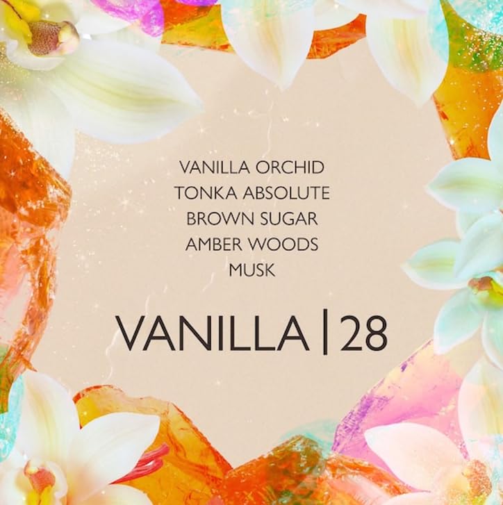 Kayali Vanilla 28 bottle pour demonstrates smooth spray for even application.