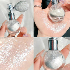 Kaynest glitter spray glistening on skin for festival-ready shimmer.