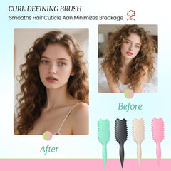Kazunark Wide-tooth base layer smooths dense curls for quicker detangling and even styling.