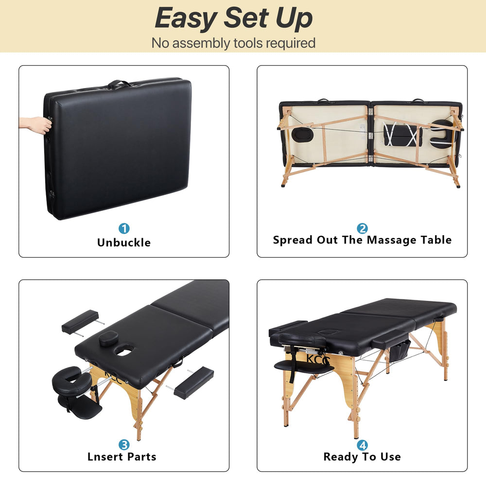 KCC adjustable head rest cradle adds client comfort during sessions