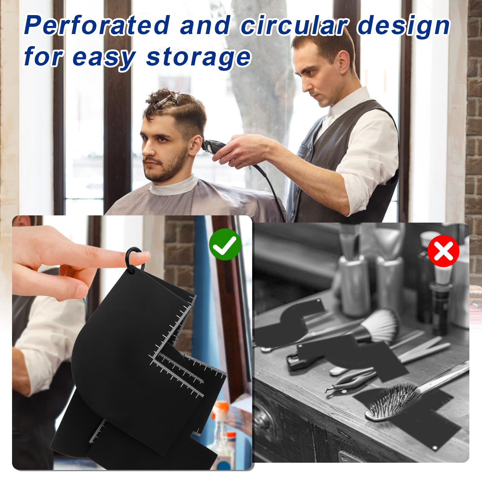 KCMOSGI enhancement card in L shape supports symmetrical beard contours during shaping.
