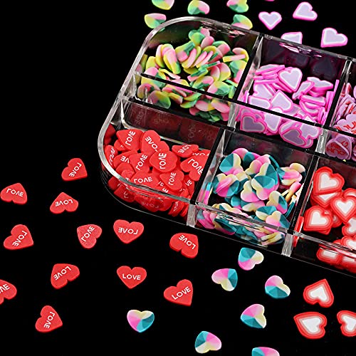 KCXUUYS Valentines day nail decor flakes for stylish manicure.