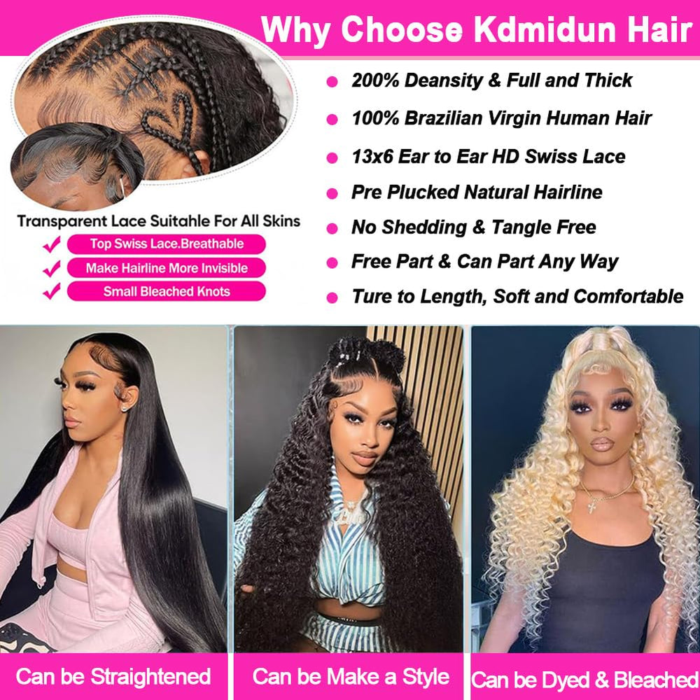 Kdmidun deep curly wig for versatile styling options.