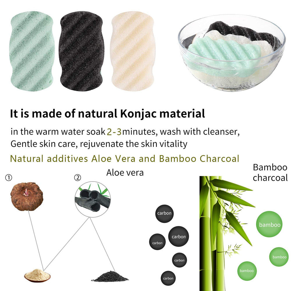 KECUCO konjac sponge suitable for all skin types, including sensitive or oily skin.