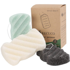 KECUCO konjac sponge for kids, extra-large size for easy full-body cleansing.