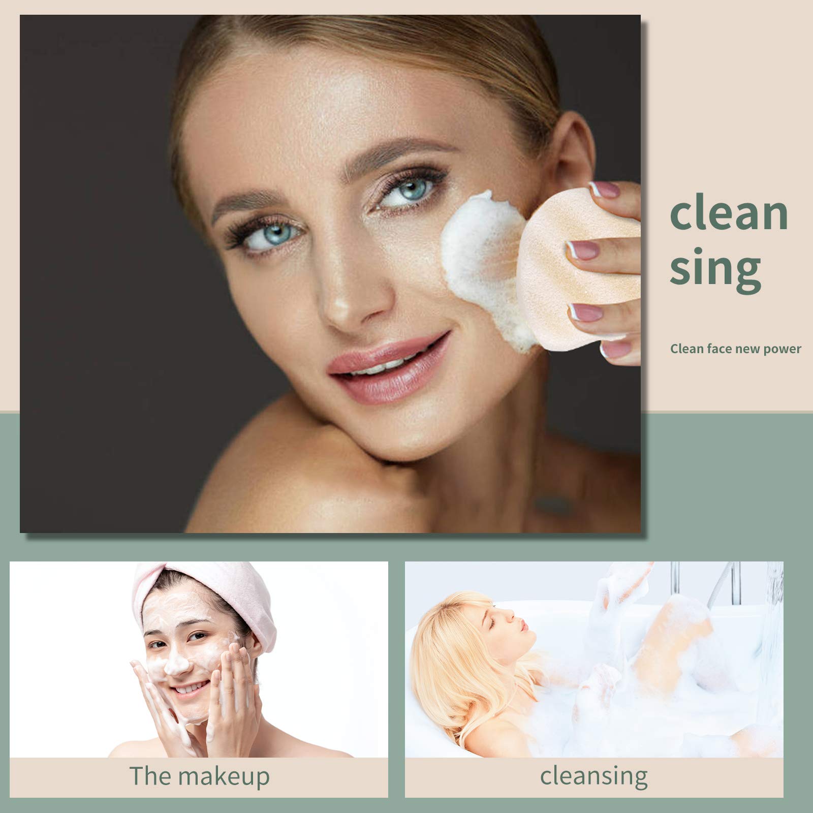KECUCO konjac sponge lathers well with baby wash for a smooth bath.