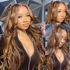 KeaBalo honey blonde lace front wig adds vibrant color and volume