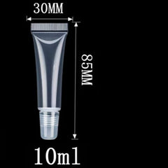 KEAIYYJ travel toothpaste container, 10ml squeeze bottle for compact storage.