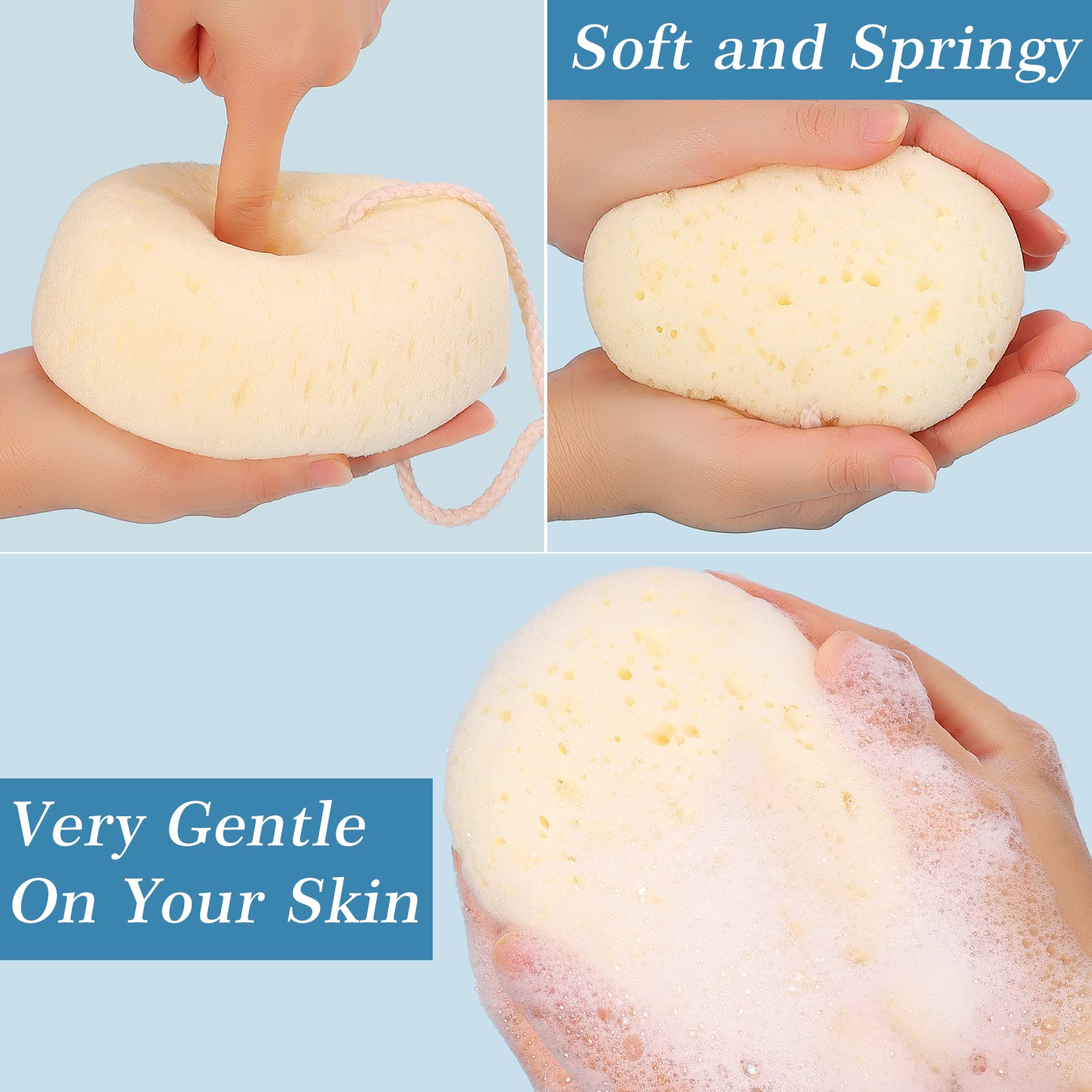 KECUCO esponja exfoliante suave para exfoliación delicada diaria.