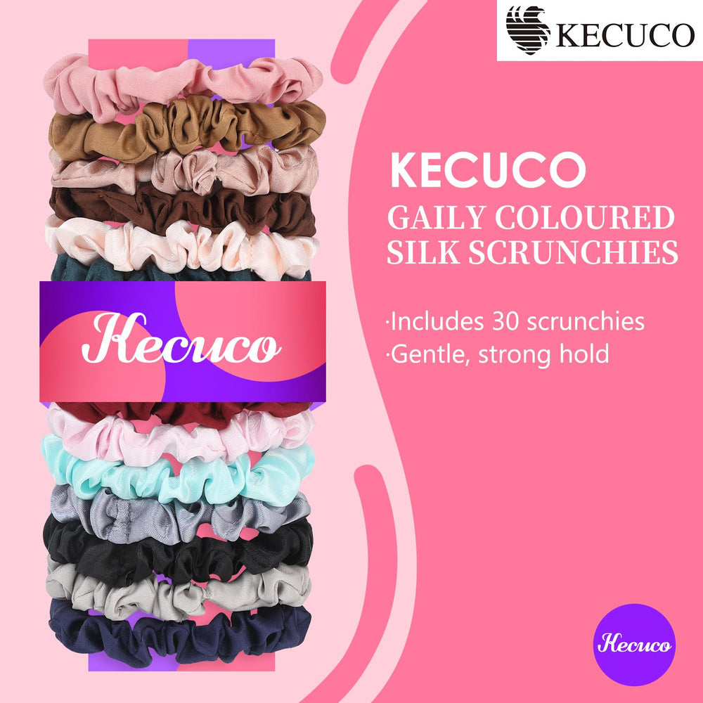 KECUCO spiral satin hair tie with smooth glide