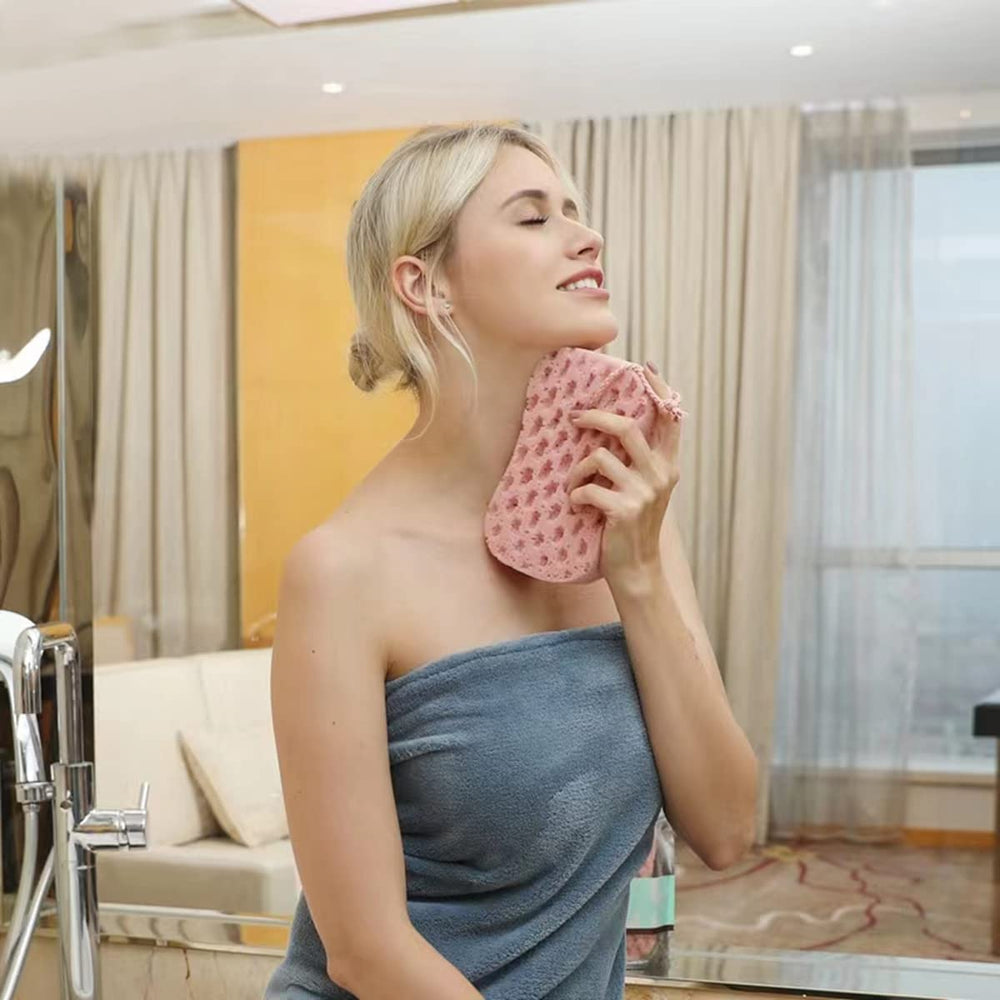 KECUCO body scrubber sponge with rope for easy drying