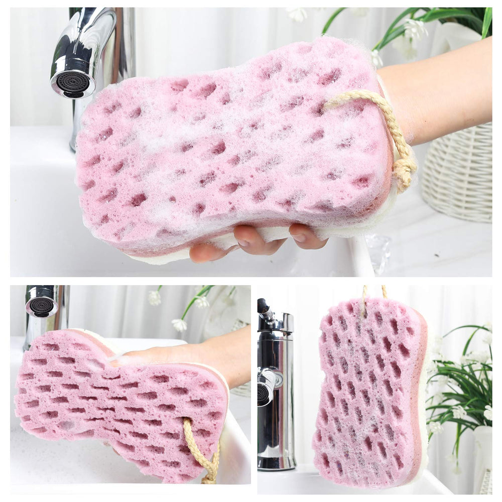 KECUCO 3-pack sponge set keeps family bath time organized