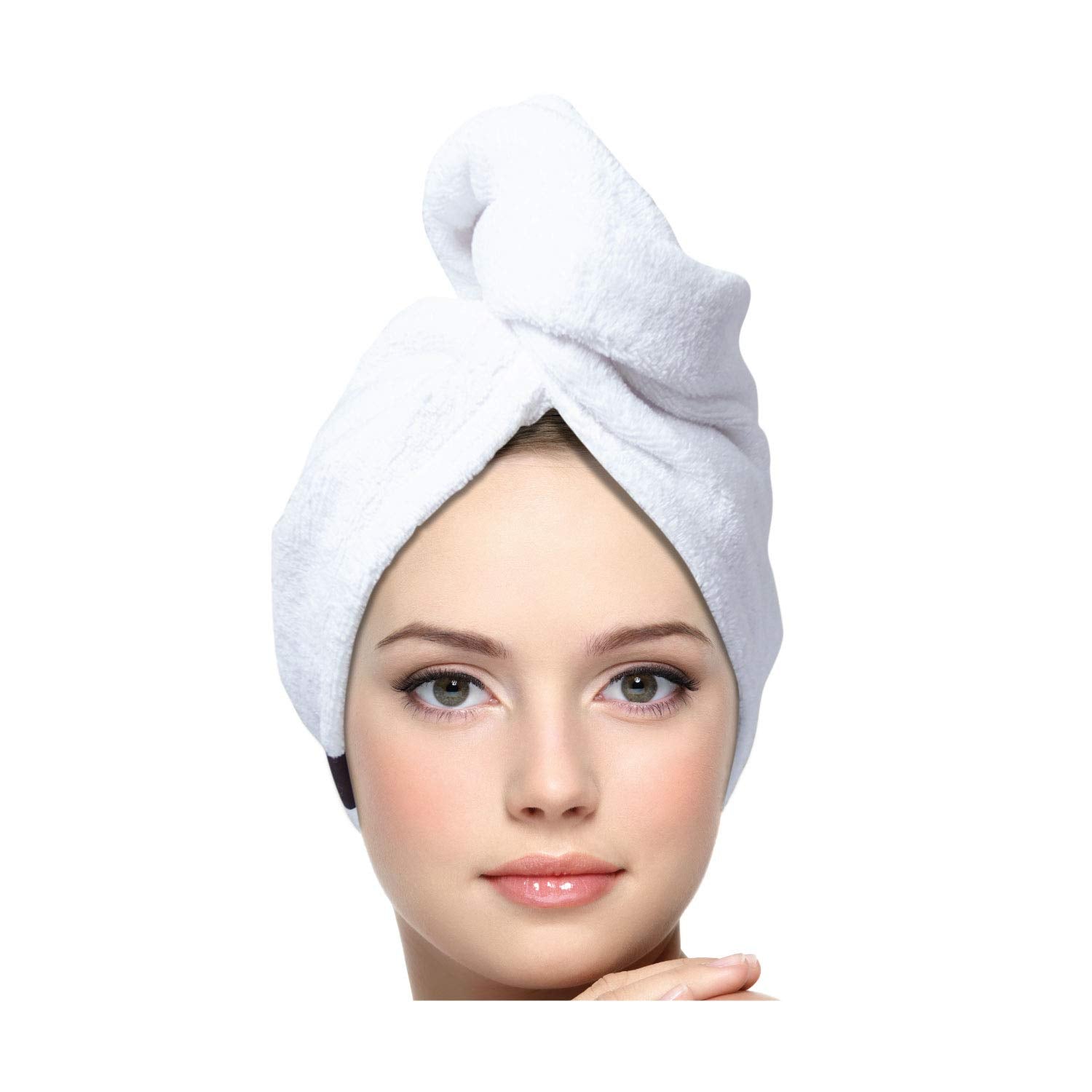 Keepoz toalla de cabello de algodón para secado rápido en todo tipo de cabellos.