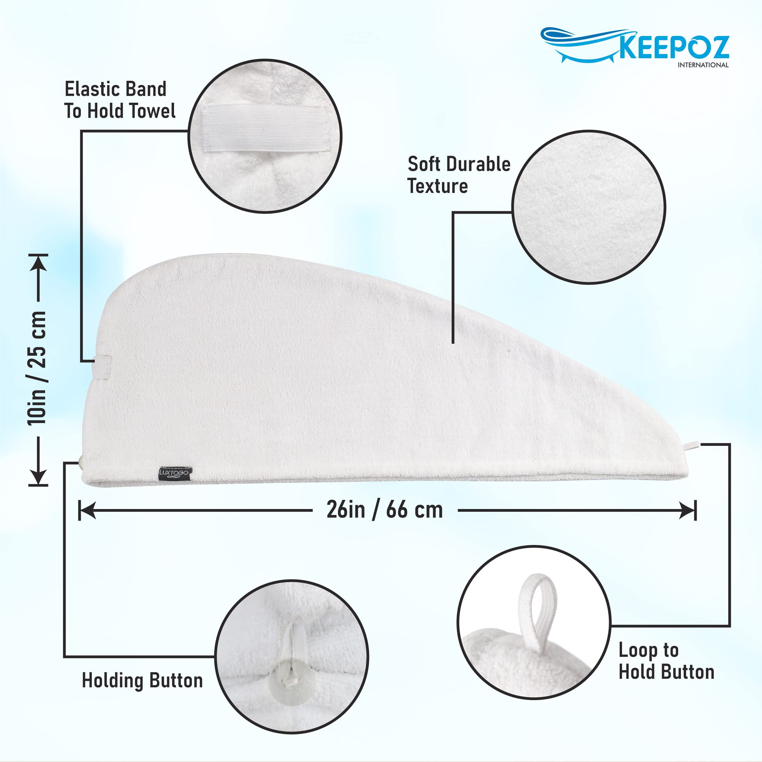 Keepoz turbante para cabello rizado con antifrizz y comodidad.