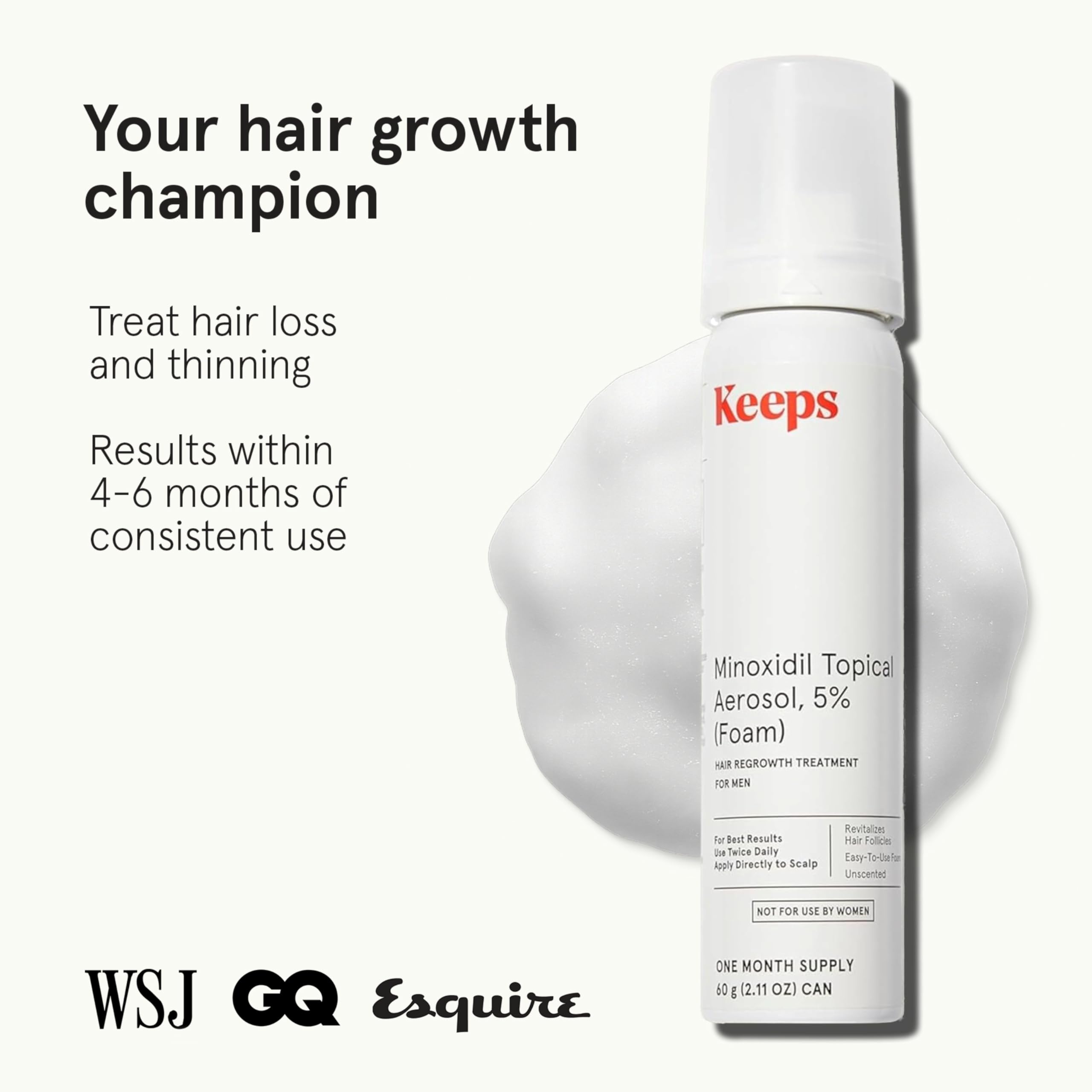 Keeps 3-month supply bottles package highlighting convenience and affordability for daily use.