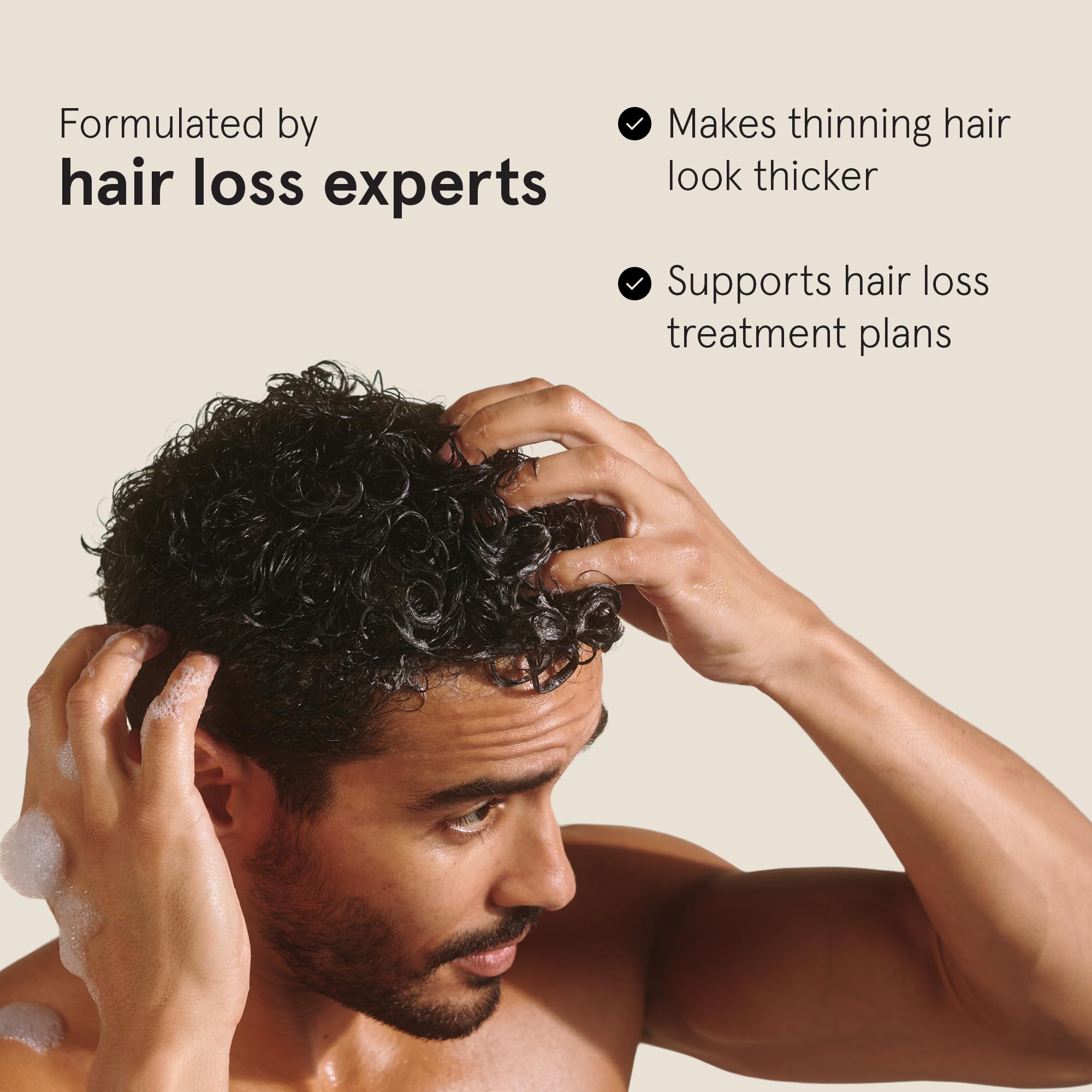 Keeps ingredient pack featuring biotin, caffeine, green tea, and saw palmetto for healthy-looking scalp.