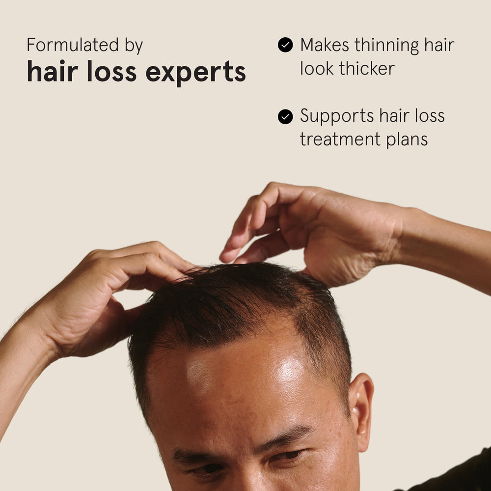 Keeps Matte Thickening Pomade on textured hair shows fuller look and volume.